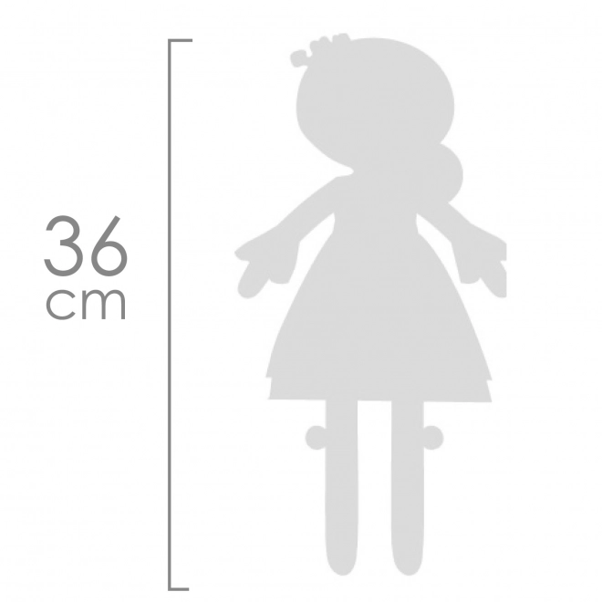 DeCuevas 20045 Pluchen pop PROVENZA - 36 cm met wieg