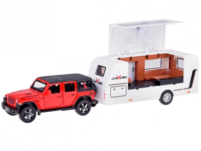 Off-road SUV Toy with Camping Trailer