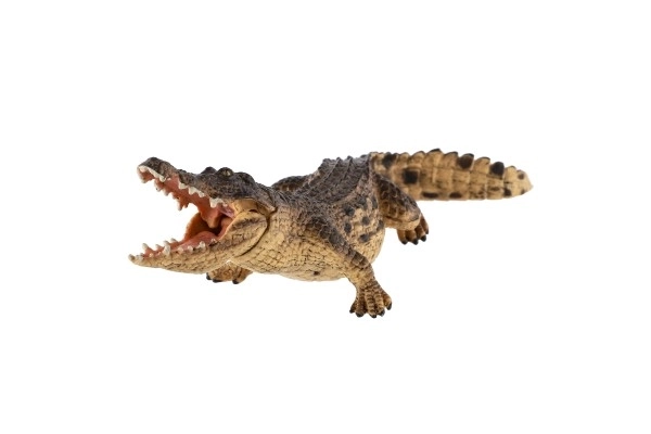 Nijl krokodil knuffel plast 18cm in zakje
