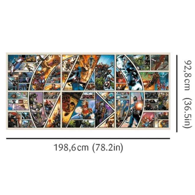 Puzzel 9000 stukjes Marvel over het Comic Universe