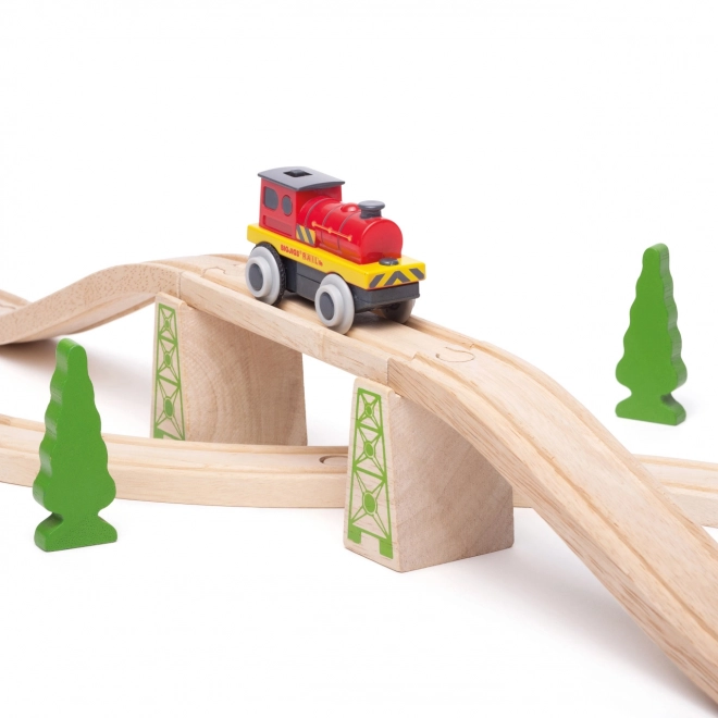 Bigjigs Rail Elektrische locomotief Rode krachtpatser