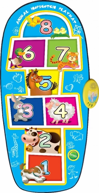 Tapis sauteur interactif avec animaux pour enfants 3+ – Bleue