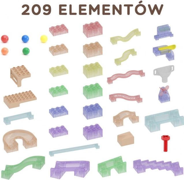 Ensemble de construction Masterkidz STEM pour tableau de piste à billes 209 pièces