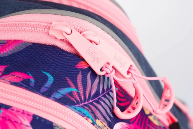 BAAGL Schoolrugzak Flamingo