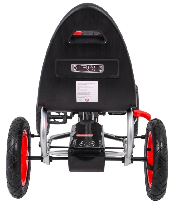 Gokart Full Ahead AIR met pedalen voor kinderen 3+ Rood + Verstelbare stoel + Opblaasbare wielen + Handrem