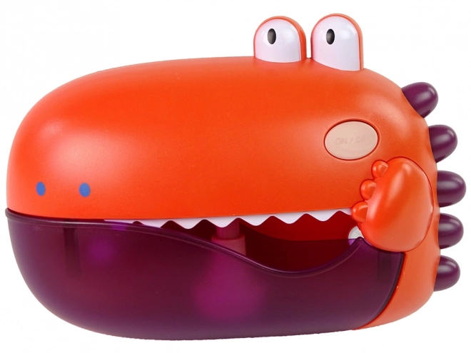 Kinderspeelgoed voor het bad Dino – rode bellenblazergenerator op batterijen