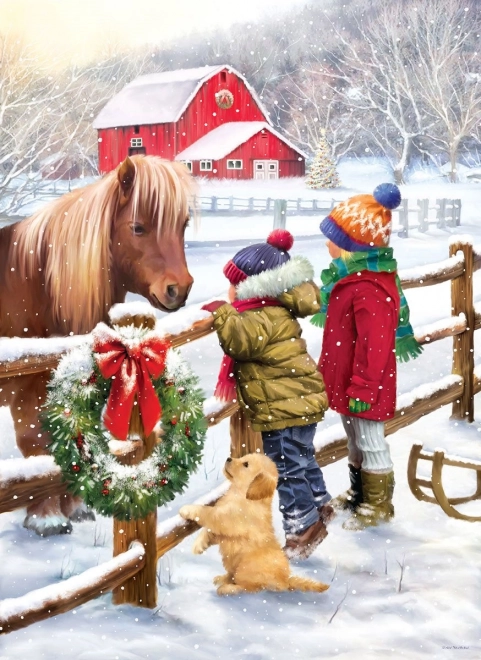 Puzzel Kerst Ponie 1000 stukjes van Eurographics