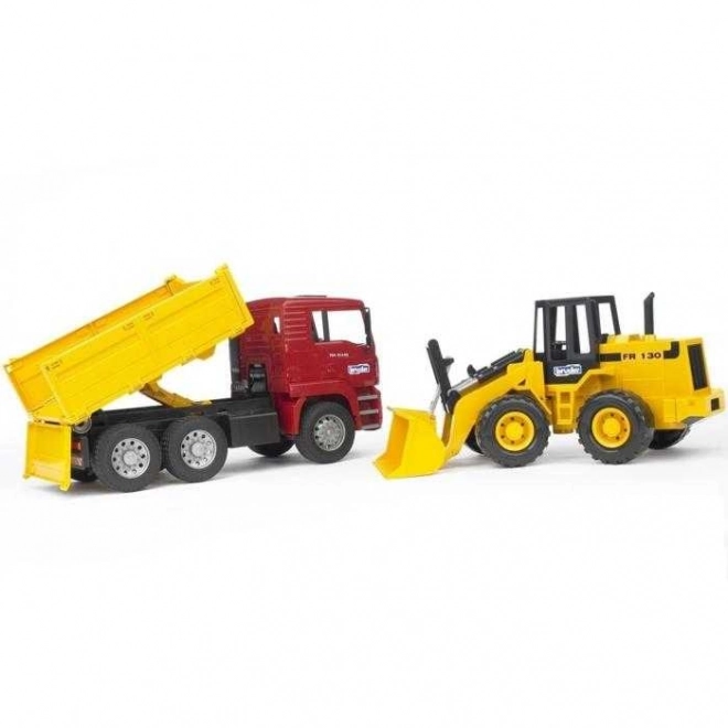 Bruder MAN Kipp-Lkw und Frontlader FR130