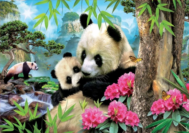 Educa puzzle panda avec son petit 1000 pièces
