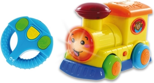 Op afstand bestuurbare locomotief met stuur