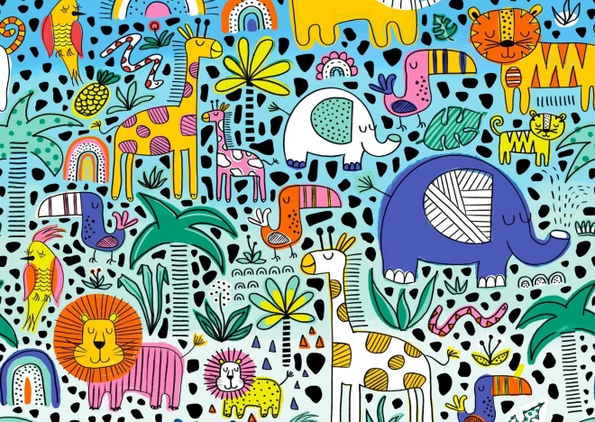 ENJOY puzzel 1000 stukjes – doodle safari