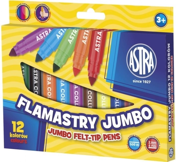 Feutres jumbo ASTRA 12 pcs