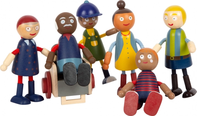 Small Foot Houten figuren familie met rolstoel