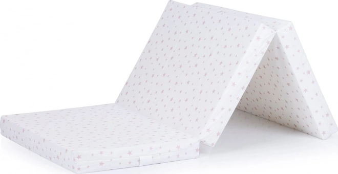 Opvouwbare matras Chipolino 120x60 cm met roze sterren