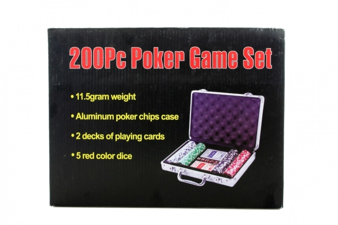 Set de poker dans une mallette