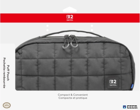 hori puff pouch zwart etui voor nintendo switch 2