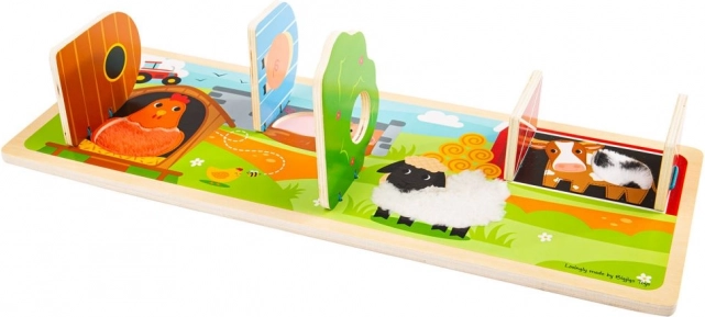 Kleurige illustraties en vormenpuzzel