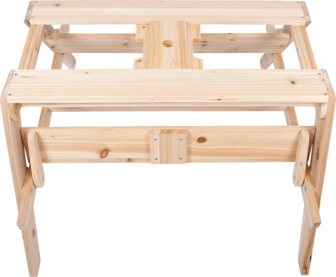 Kindertisch aus Holz 2 in 1 mit Wannen