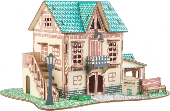 WOODCRAFT Wooden 3D Puzzle Inn