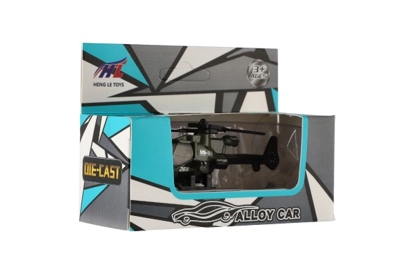 Metalen en plastic helikopter voor kinderen 10 cm