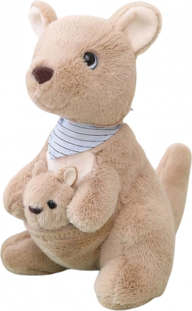 Plüsch Känguru mit Jungtier 23 cm