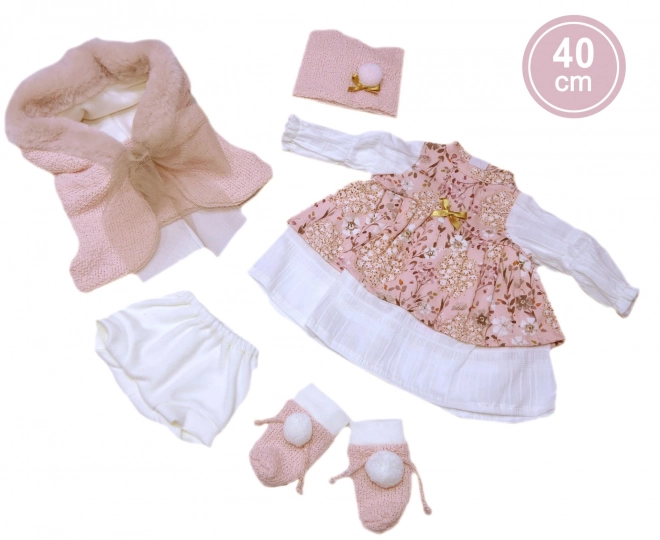 Realistic Doll Lucia 40 cm with Soft Fabric Body