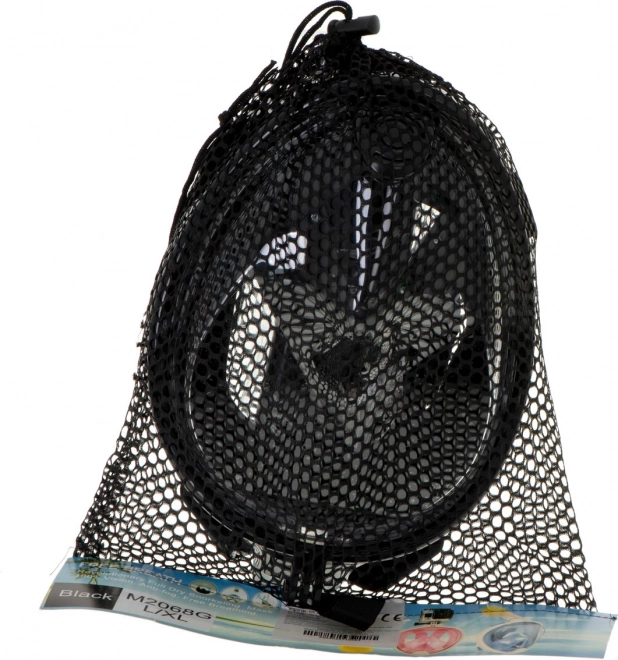 Opvouwbaar gezichtsbedekkend masker met snorkel L/XL zwart
