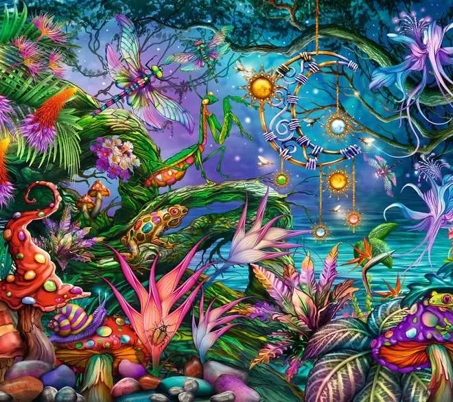Puzzel Kleurrijke Fantasie 1000 stukjes Ravensburger