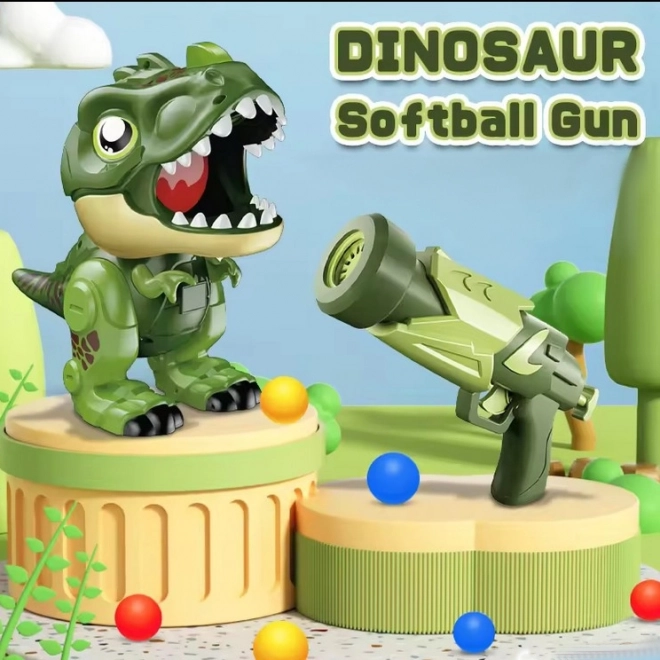Interaktive Pistole mit Schaumstoffkugeln und Dino-Shooter