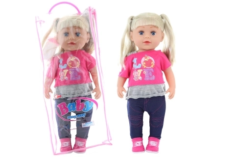 Pop blondine in zak 45 cm