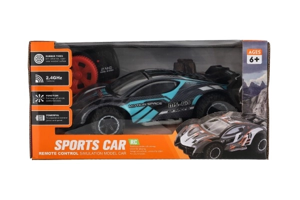 RC sportauto 2,4GHz grijs-turquoise 20cm – Grijs-turquoise