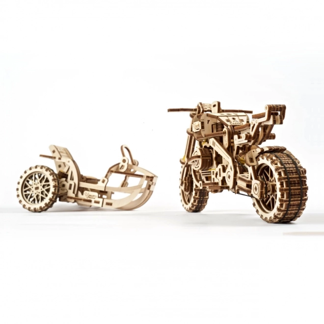 Ugears 3D-puzzel Motorfiets met zijspan 380 stuks