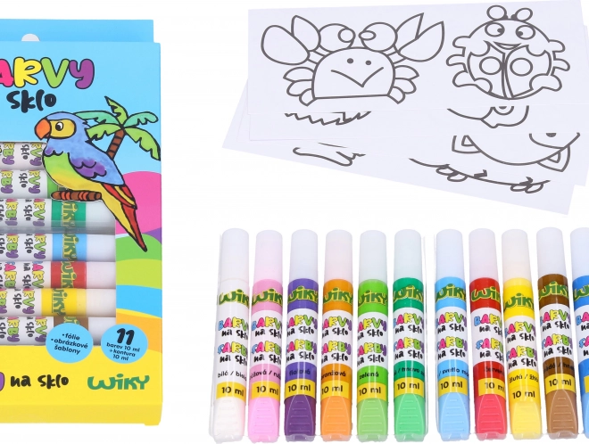 Peintures pour verre ensemble 11+1 10 ml