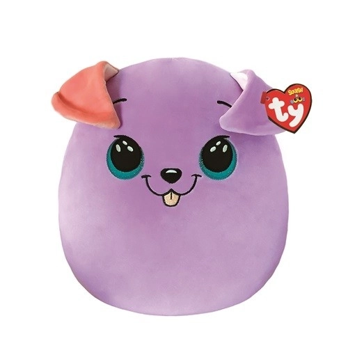 Kissen Plüschspielzeug TY Squishy Hund Bitsy lila 22 cm