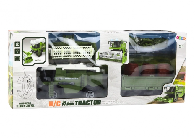 Oogstmachine Landbouwvoertuig RC Aanhanger op afstandsbediening Groen