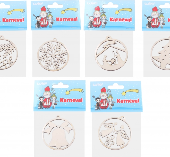 Houten kerstornament 63 mm