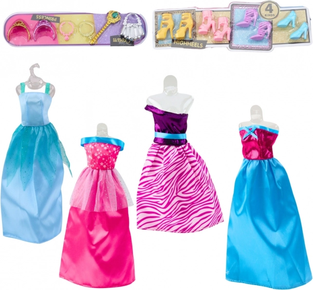 Grote mode set Anlily Pop met jurken en accessoires 24st