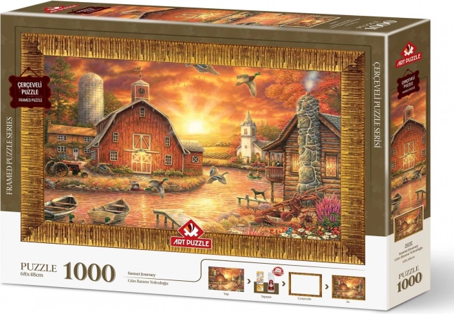 ART PUZZLE Puzzle with frame and glue 3in1 1000 pieces – Behind the sun