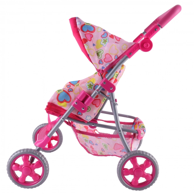 Woopie Königlicher Kinderwagen mit bunten Herzchen