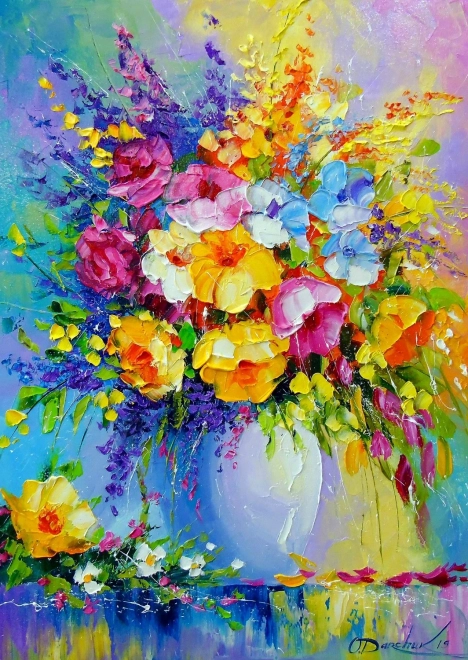 Puzzle Bouquet de fleurs d’été 1000 pièces