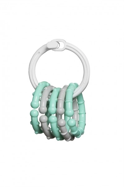 Rattle Ring with 5 Colorful Charms