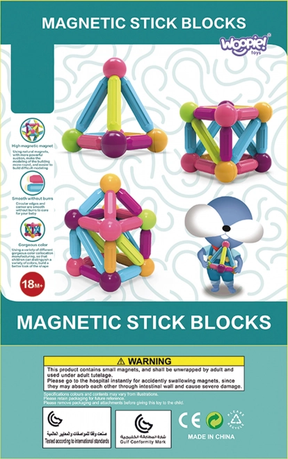 Woopie magnetische educatieve bouwset, 38 stukken