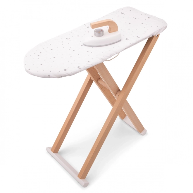 Wooden Children's Ironing Board and Iron