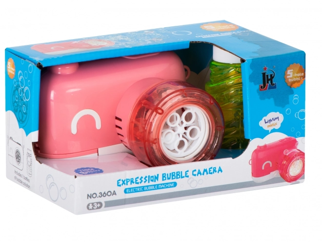 Bubbelmaker met vloeistof - Roze camera