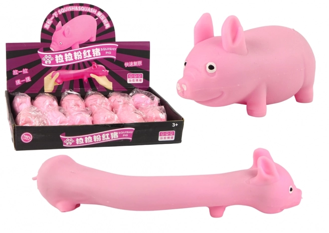 Elastisch roze squishy speelgoed varken