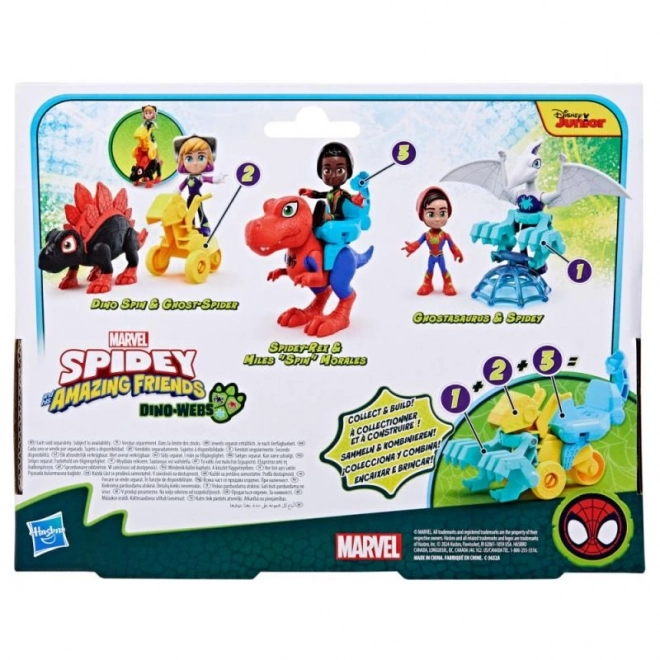 Spider-man spidey en zijn fantastische vrienden figuur met dinosaurus en accessoires
