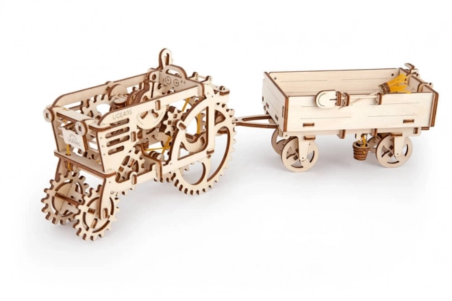 Ugears 3D puzzel - Aanhangwagen 68 stukken