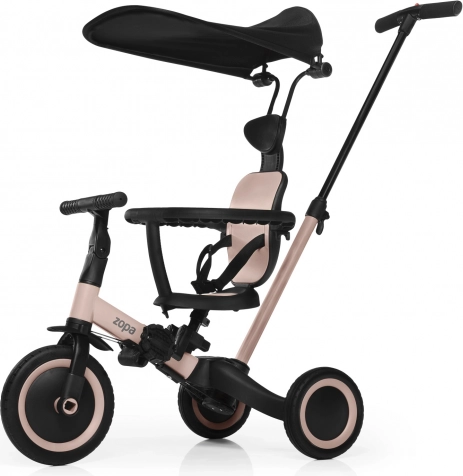 Driewieler ZOPA Razor Pro 6-in-1 Coral Pink met duwstang