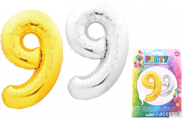 Ballon chiffre 9 40 cm nylon