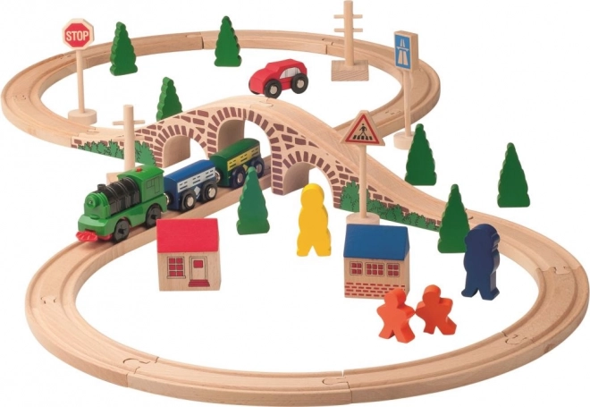 Inclusief spoorlijn met batterij aangedreven locomotief